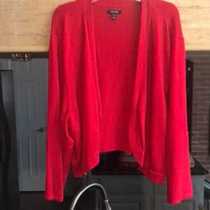 Apt 9 red long sleeve lightweight cardigan sweater